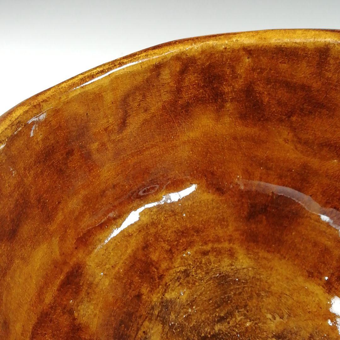 Ｔ６１１　茶碗　『大樋飴釉茶碗』『四耕窯　伊豆蔵寿郎 造』　共箱　抹茶碗　茶道具