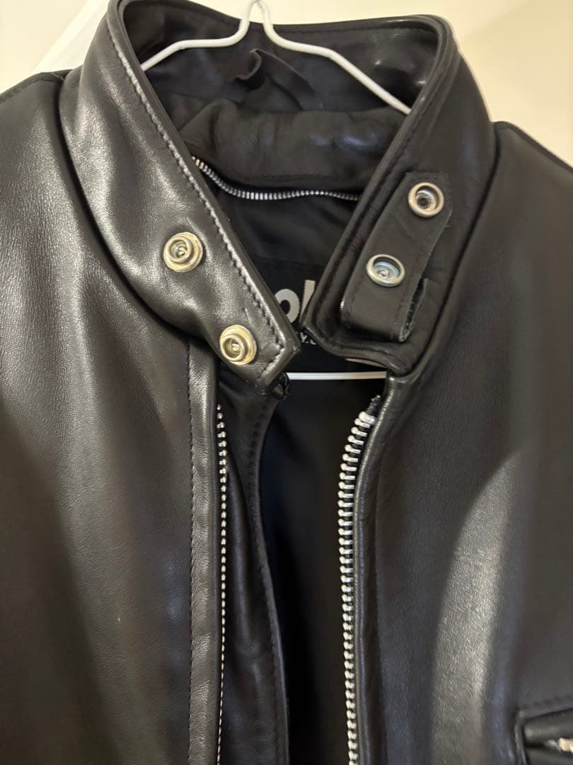 Schott シングルライダース 641 ブラック 42