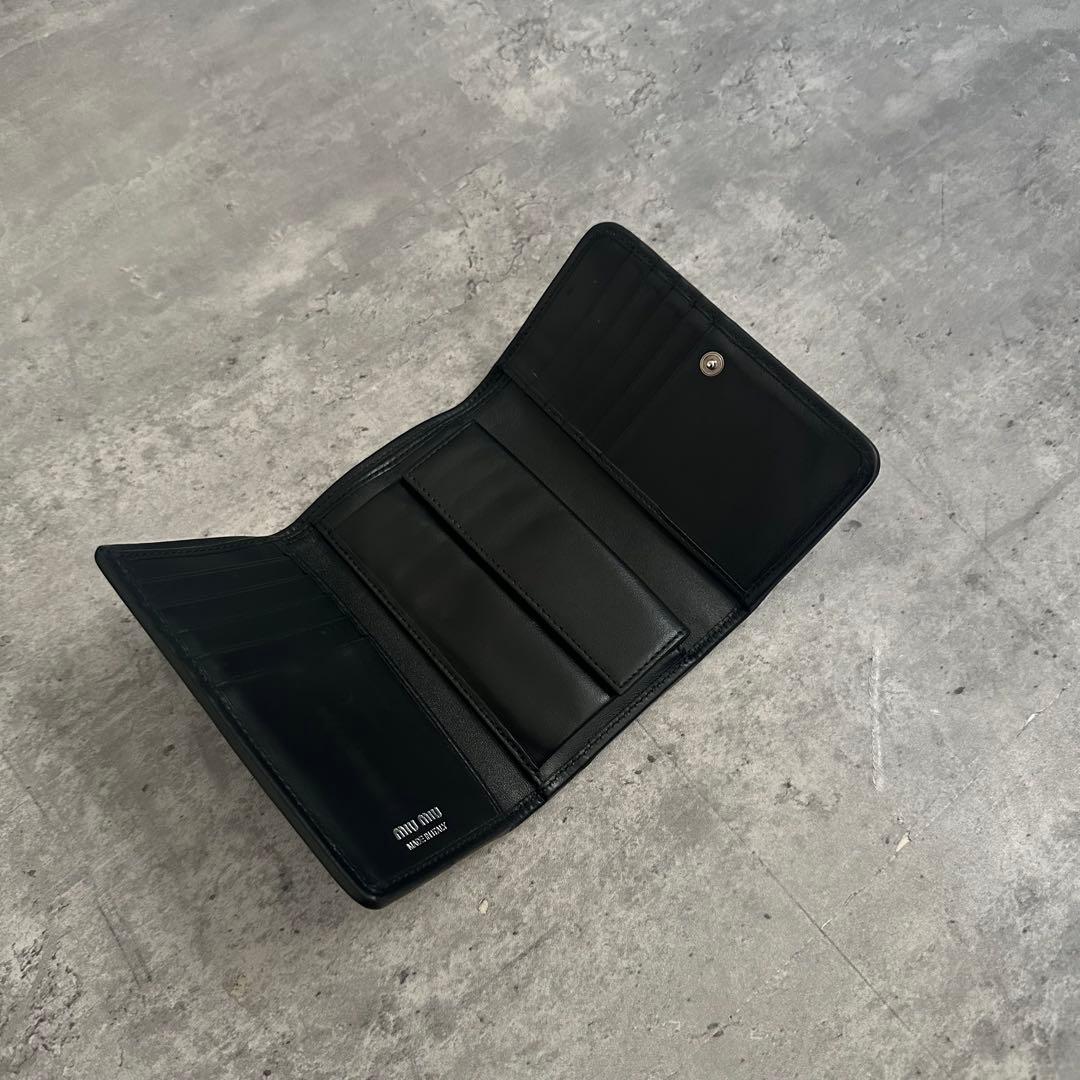 小物 Miu Miu Embroidered Denim Wallet archive