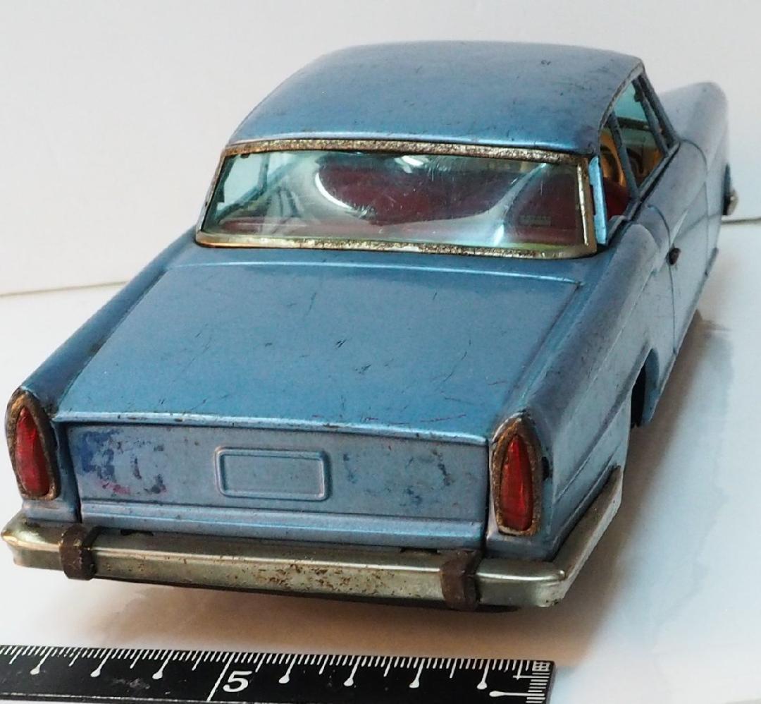 旭玩具【プリンス スカイライン スポーツ 青】当時物ブリキ製ミニカー TIN箱無