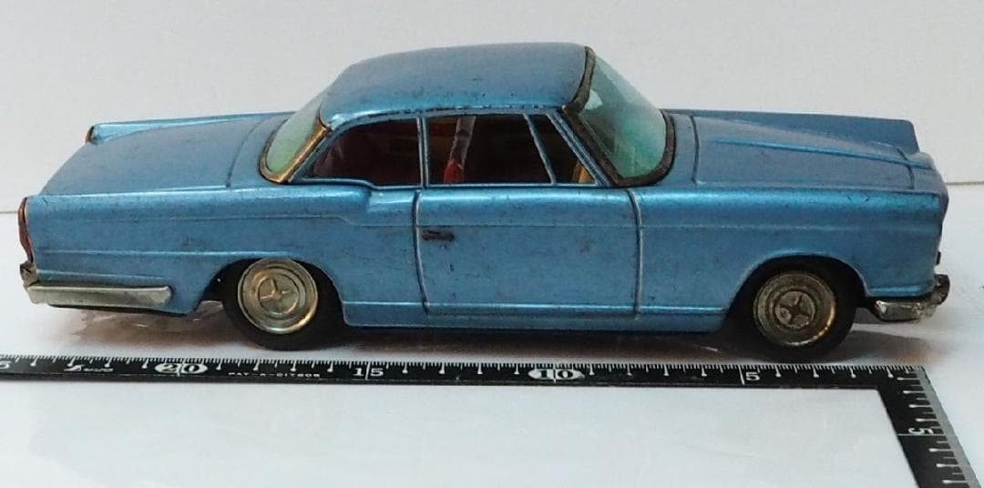 旭玩具【プリンス スカイライン スポーツ 青】当時物ブリキ製ミニカー TIN箱無