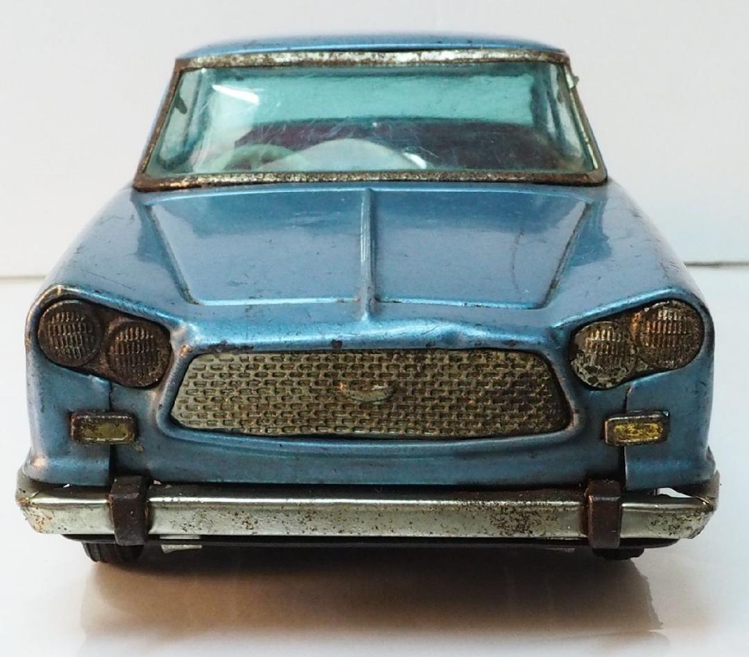 旭玩具【プリンス スカイライン スポーツ 青】当時物ブリキ製ミニカー TIN箱無