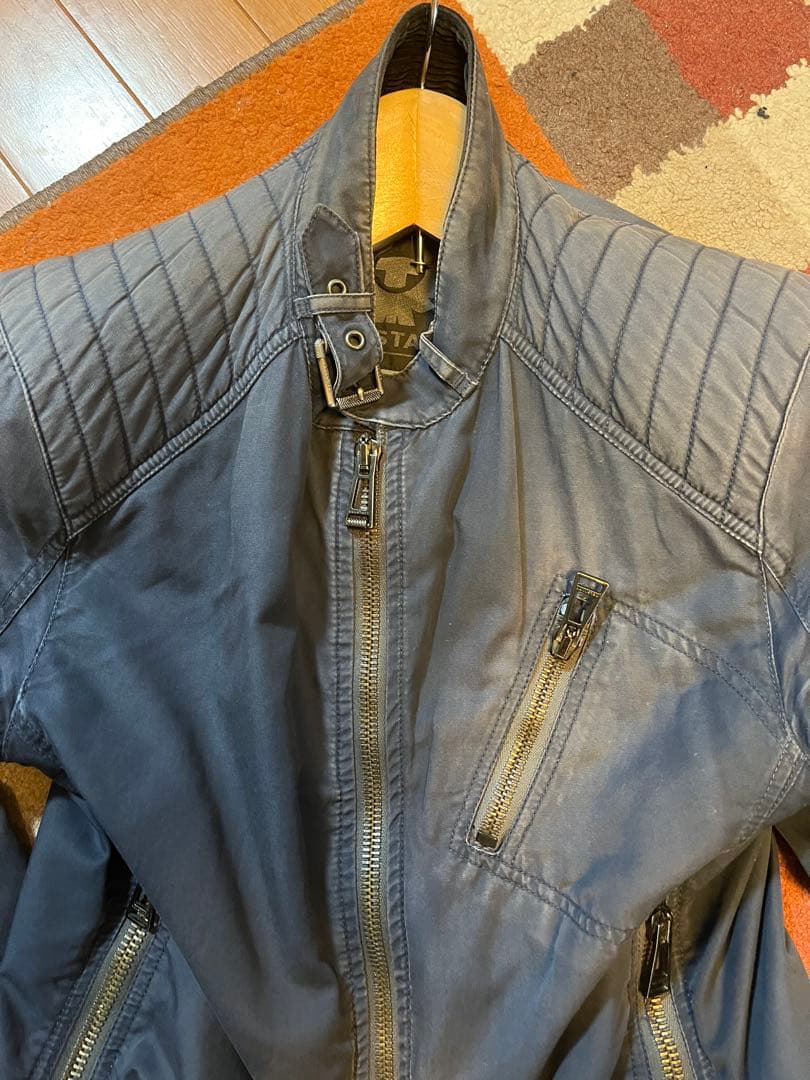 BELSTAFF V-Racer ネイビー シングルライダースジャケット