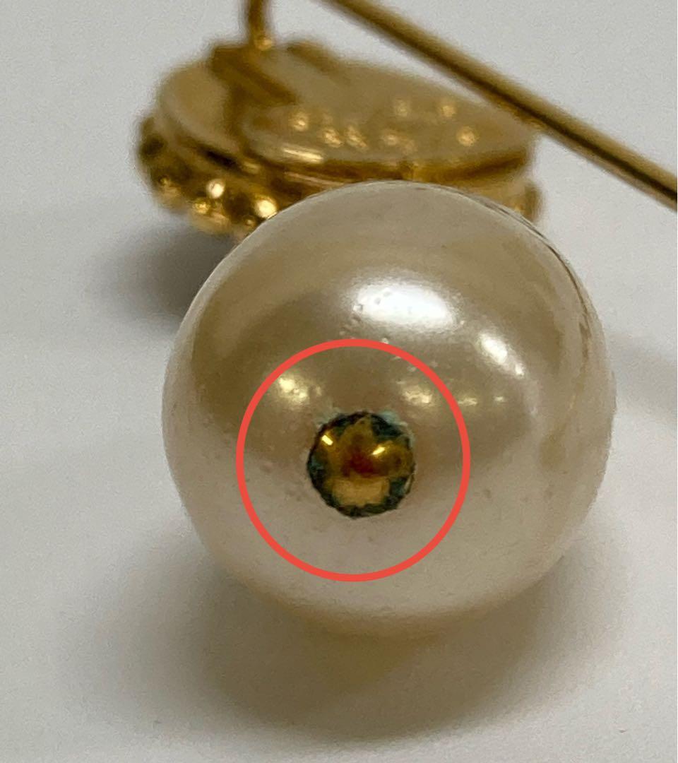 シャネル/CHANEL クローバーモチーフ　ピンブローチ　フェイクパール