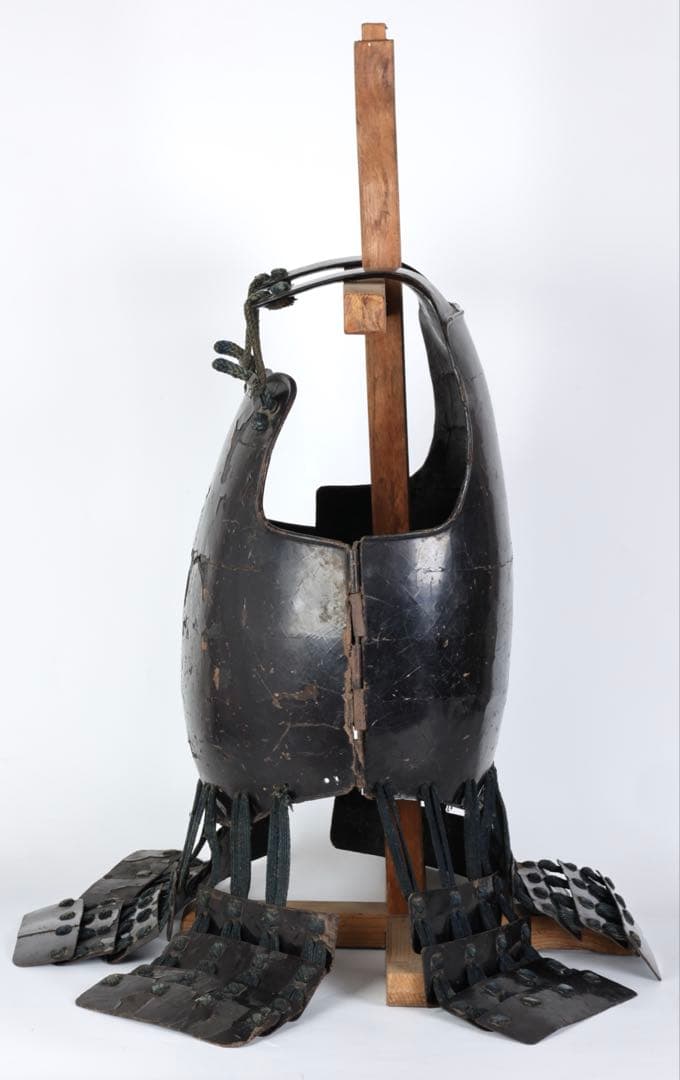 【江戸期】黒漆塗 二枚胴 胴丸 草摺付 時代甲冑 鎧 武具 鎧兜 古美術 骨董品