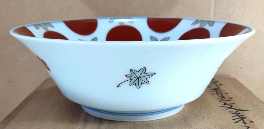 本物保証 人間国宝  十三代今泉今右衛門  錦赤玉文菓子器 共箱 色鍋島 未使用