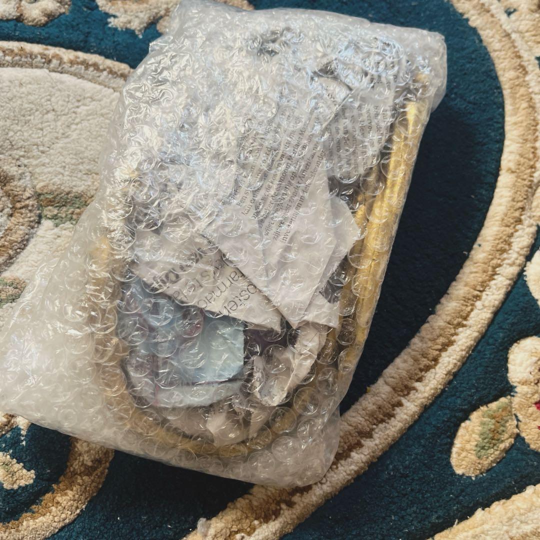 フランスアンティークリボン装飾真鍮カーテンホルダーフック