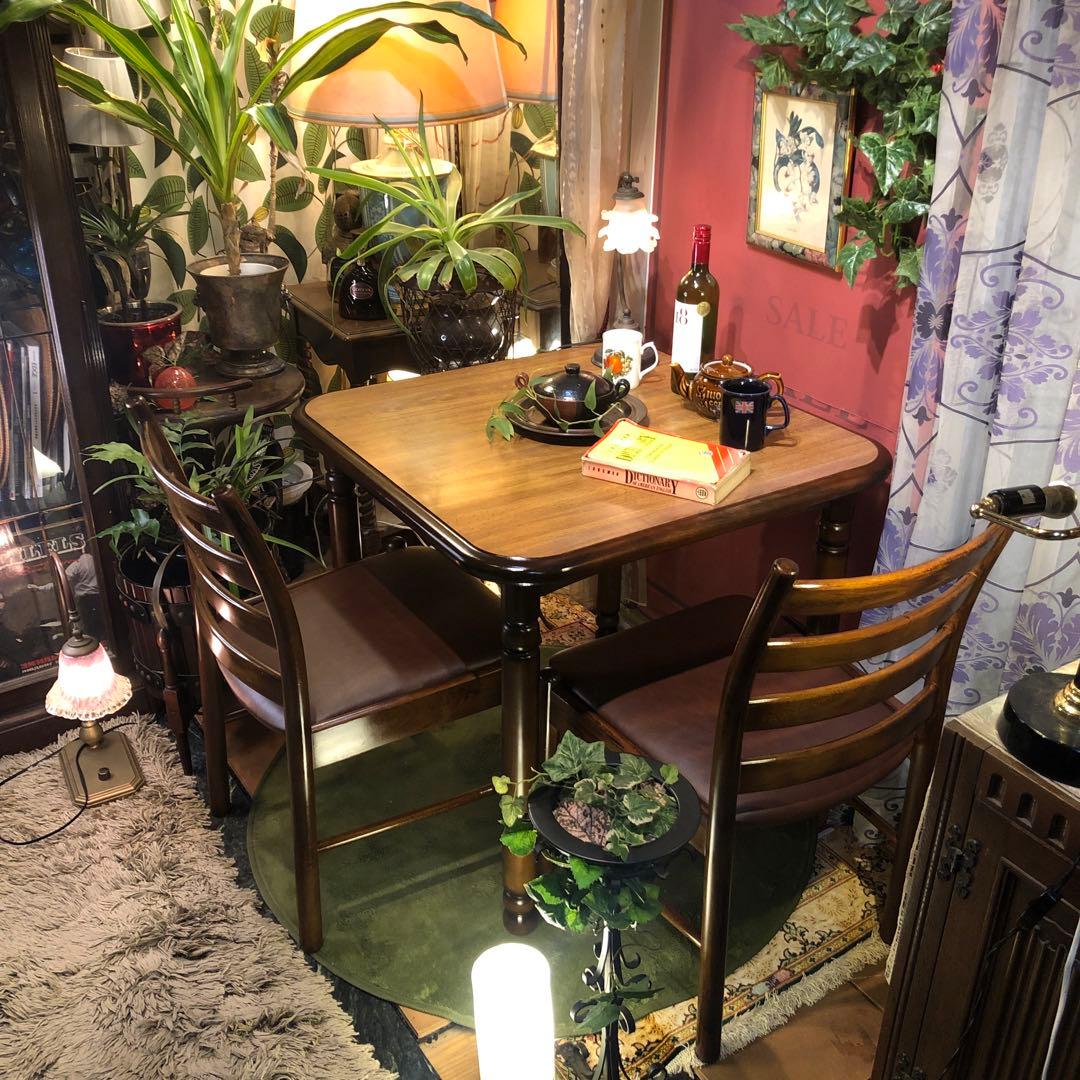 Daichi ヴィンテージ コロニアル コンパクトダイニングテーブル