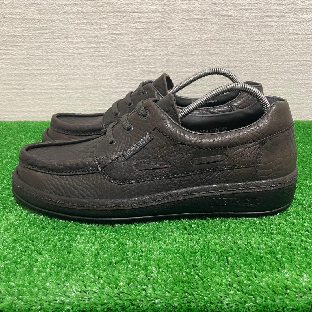 極美品　MEPHISTO AIR-JET シボ革　デッキ　革靴　スニーカー