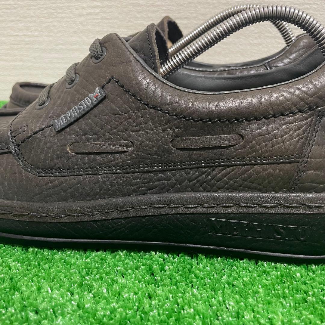 極美品　MEPHISTO AIR-JET シボ革　デッキ　革靴　スニーカー