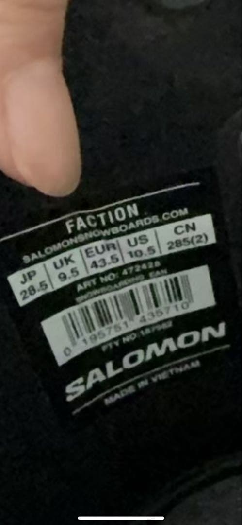 Salomon スノーボードブーツ ブラック Faction