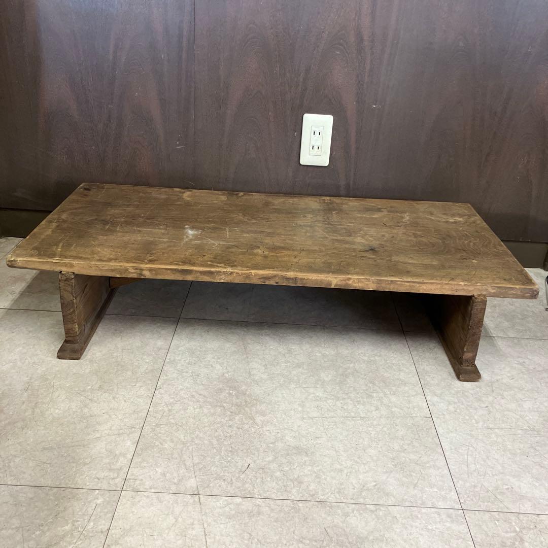 A-3 昭和レトロ 木製文机 古民具 味わい深い古材の座卓 ローテーブル 古道具