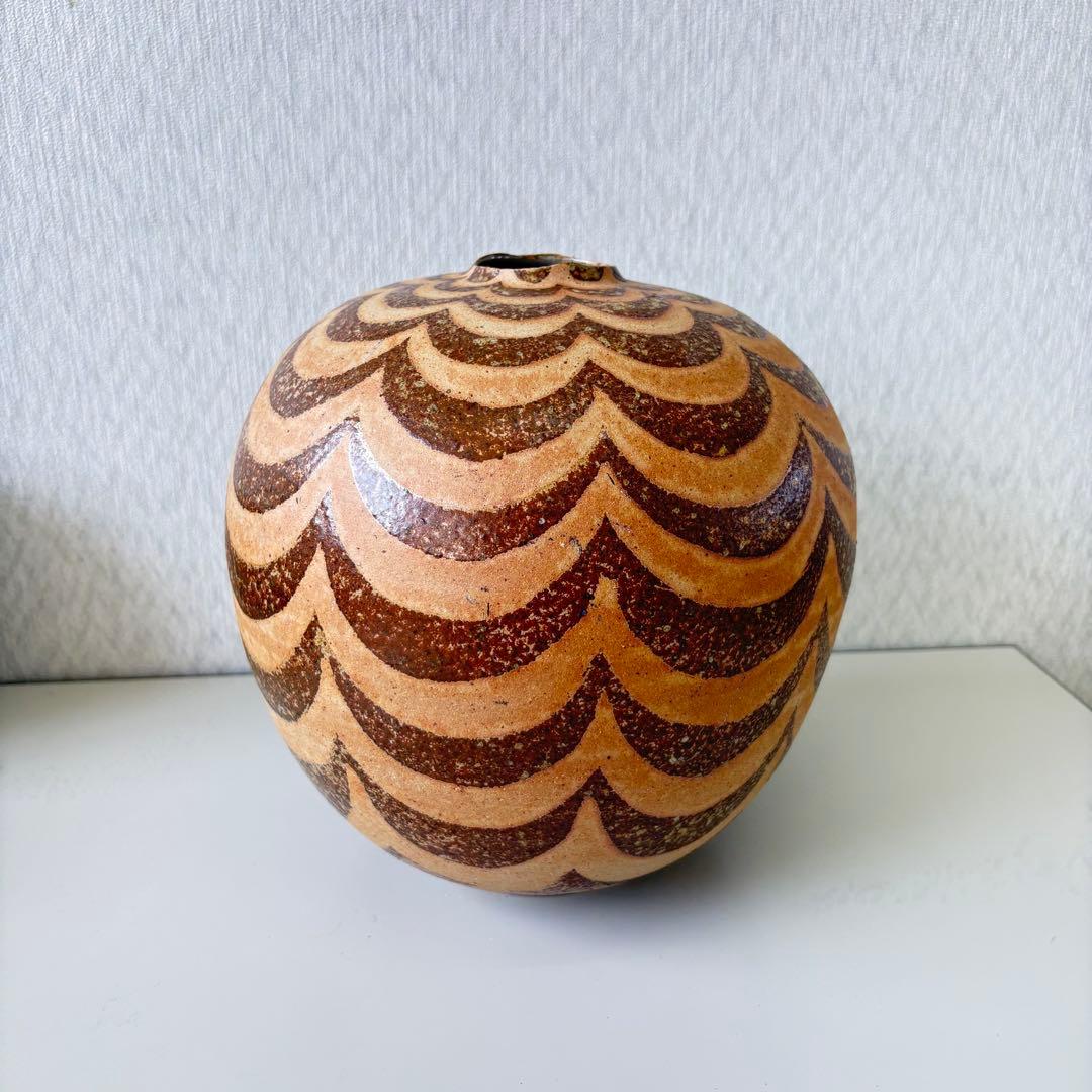 ゲルト・クナッパー 　波模様花瓶 壺　花器　　Gerd Knapper　秀作