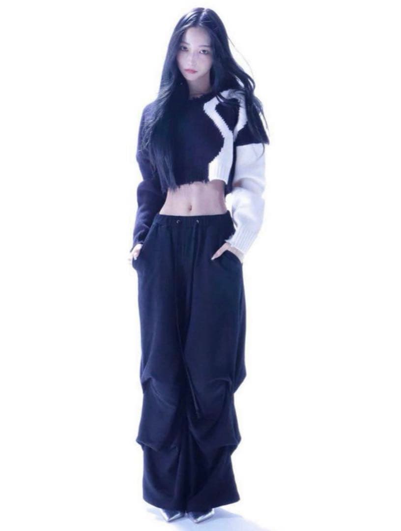 melt the lady tuck sweat pants【black】