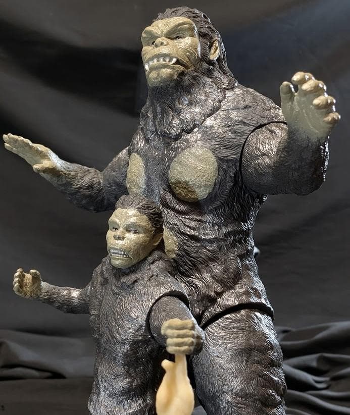 獣人雪男（エクスプラス）ソフビ 親子２体セット＋ＮＧ版頭胴体部アタッチメント