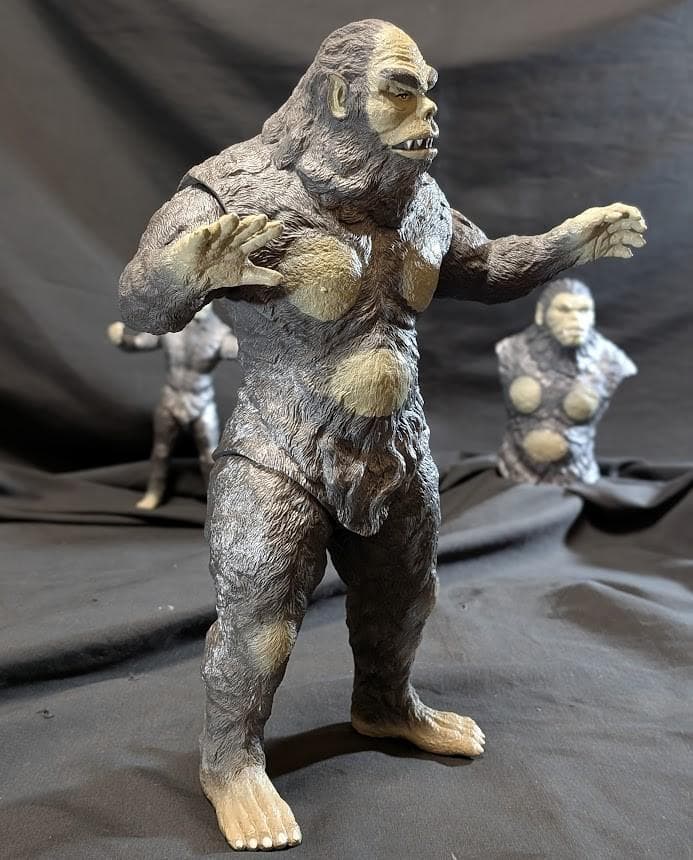 獣人雪男（エクスプラス）ソフビ 親子２体セット＋ＮＧ版頭胴体部アタッチメント