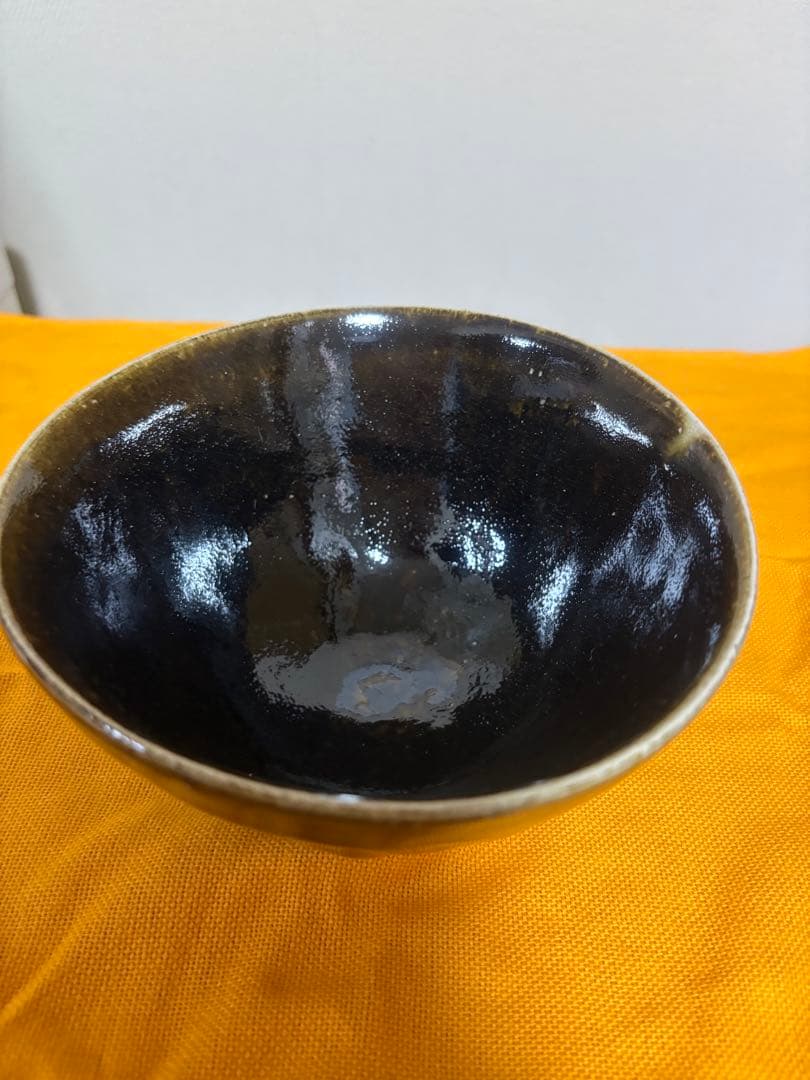 抹茶茶碗　越中瀬戸焼　釈永由紀夫 黒鎬　(くろしのぎ)茶碗