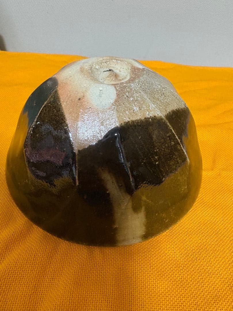 抹茶茶碗　越中瀬戸焼　釈永由紀夫 黒鎬　(くろしのぎ)茶碗