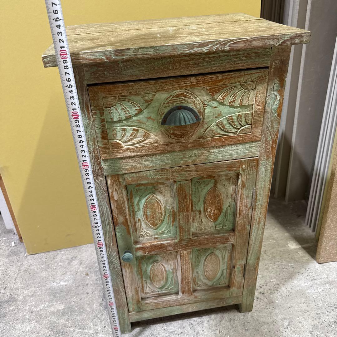 アンティーク　家具　木製家具 アジアンスタイル　バリ風　彫刻入り