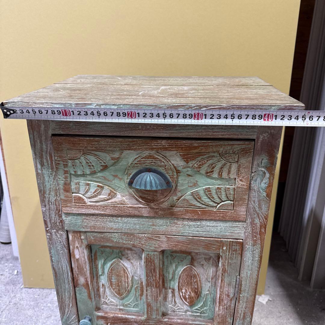 アンティーク　家具　木製家具 アジアンスタイル　バリ風　彫刻入り