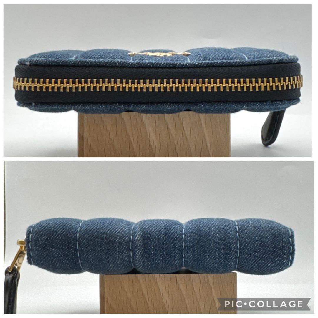 未使用　COACH デニム ジップアラウンド ケース コンパクト財布
