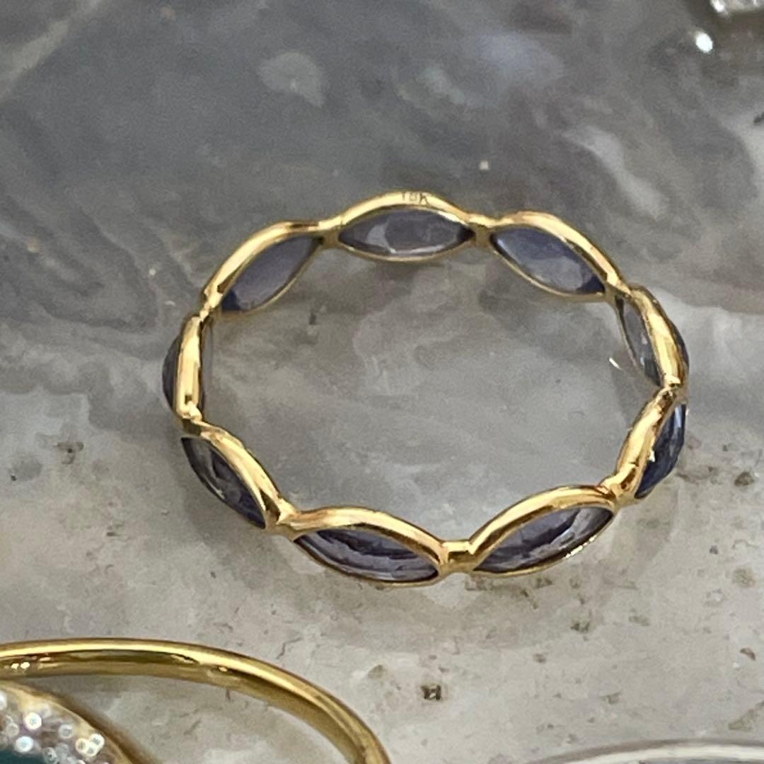 アルティーダウード　k18 マーキス　タンザナイト　エタニティリング