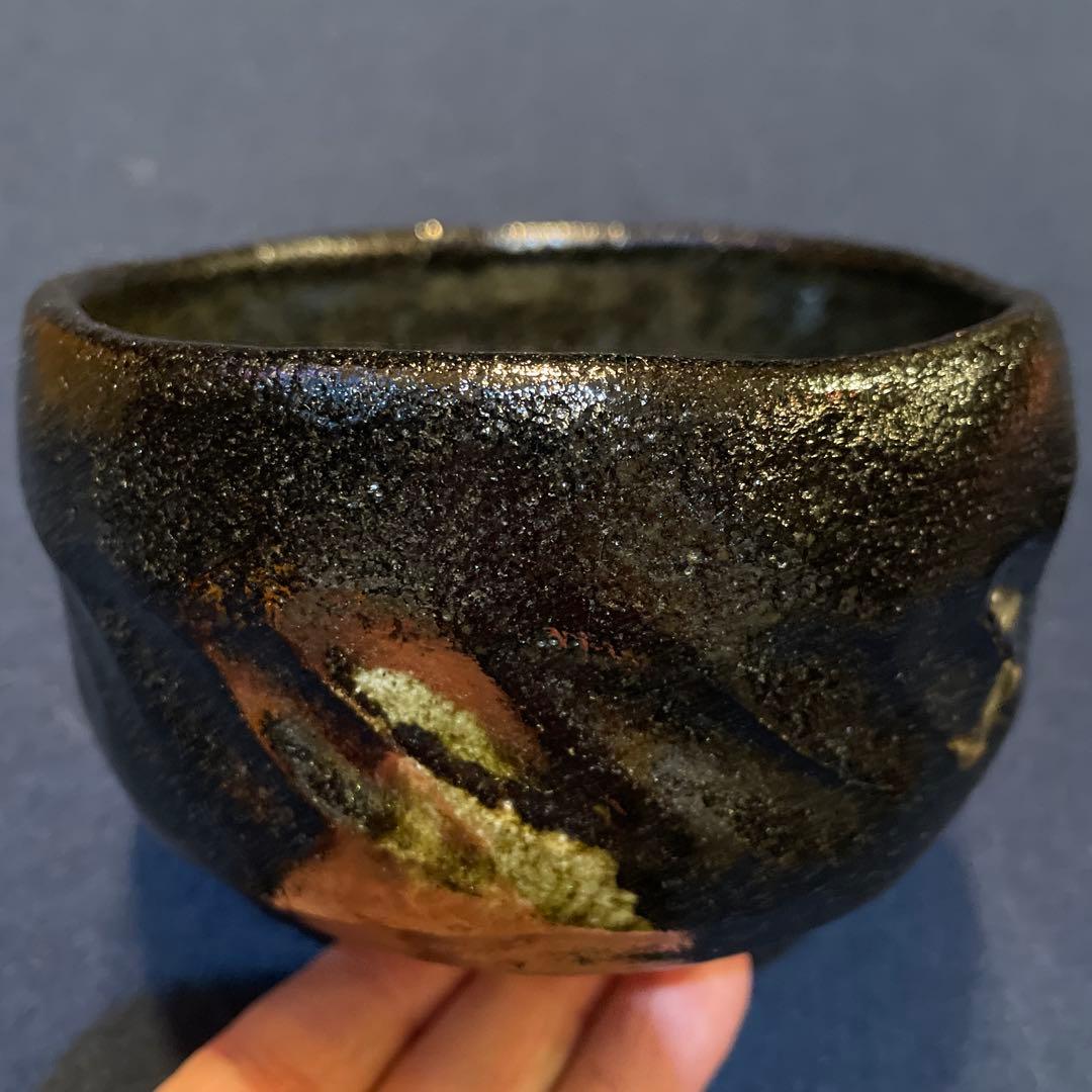 大徳寺【福本 積鷹】和尚書付、【佐々木 松楽】(造)の『赤黒楽茶碗』一双※茶道具