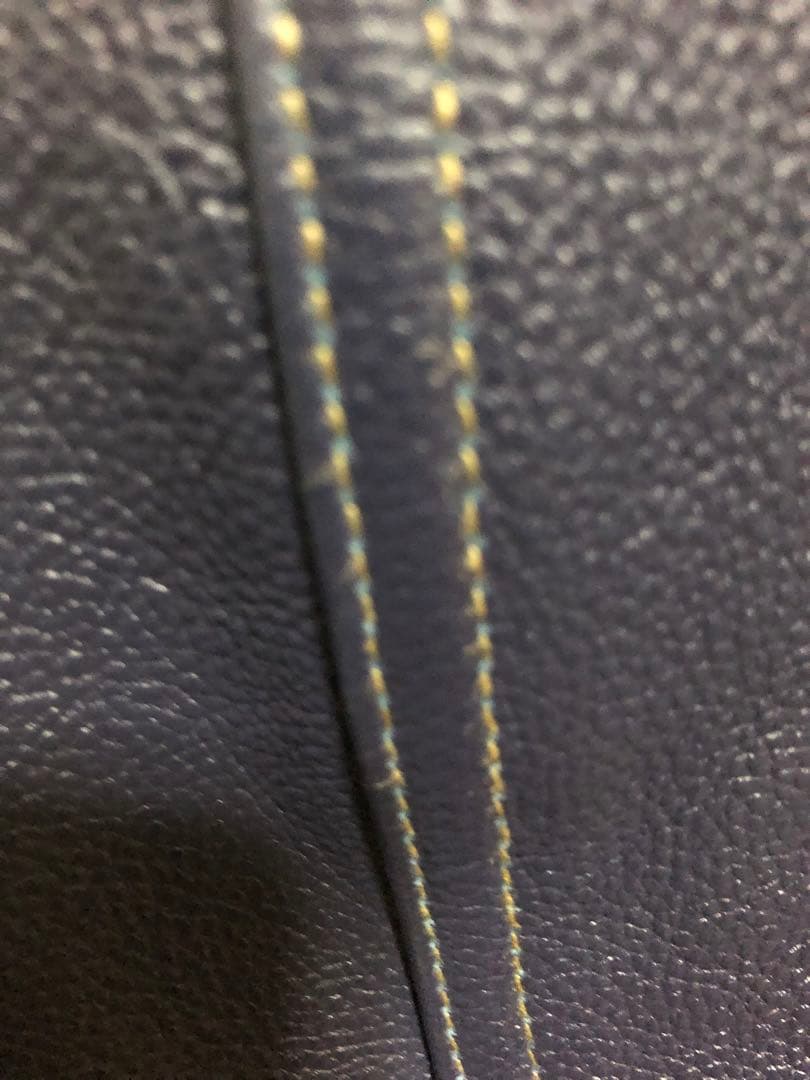 レザージャケット、ネイビー