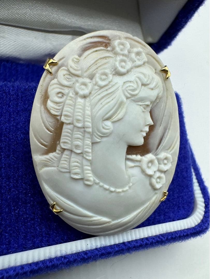 k18 diluca カメオブローチ　ネックレストップ　cameo 希少