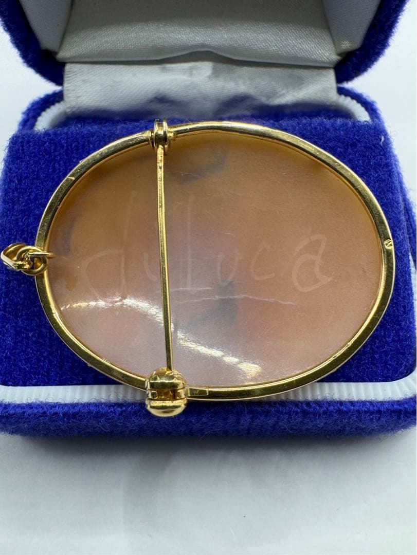 k18 diluca カメオブローチ　ネックレストップ　cameo 希少