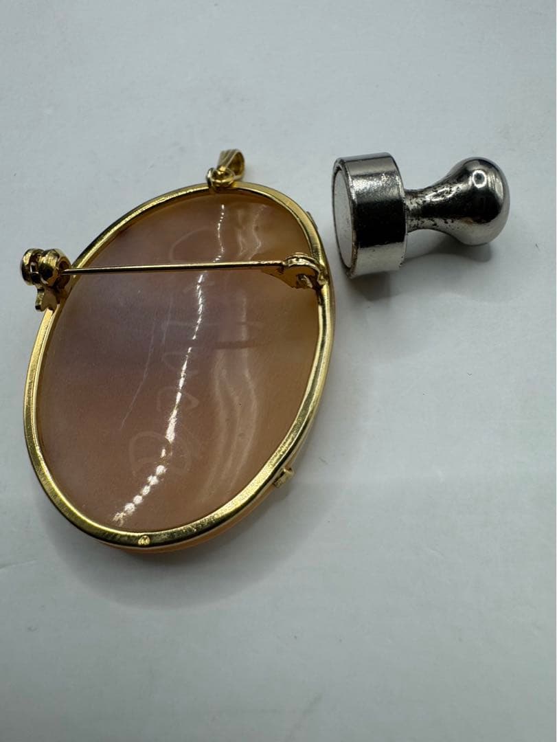 k18 diluca カメオブローチ　ネックレストップ　cameo 希少