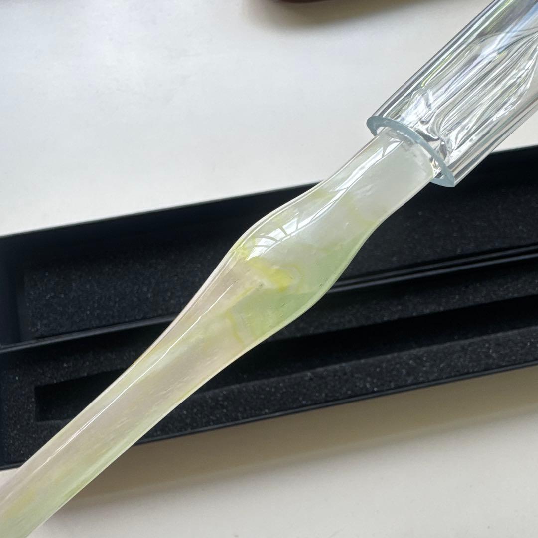 aun ガラスペン 【新品未使用】 光彩色流し 春風（M）