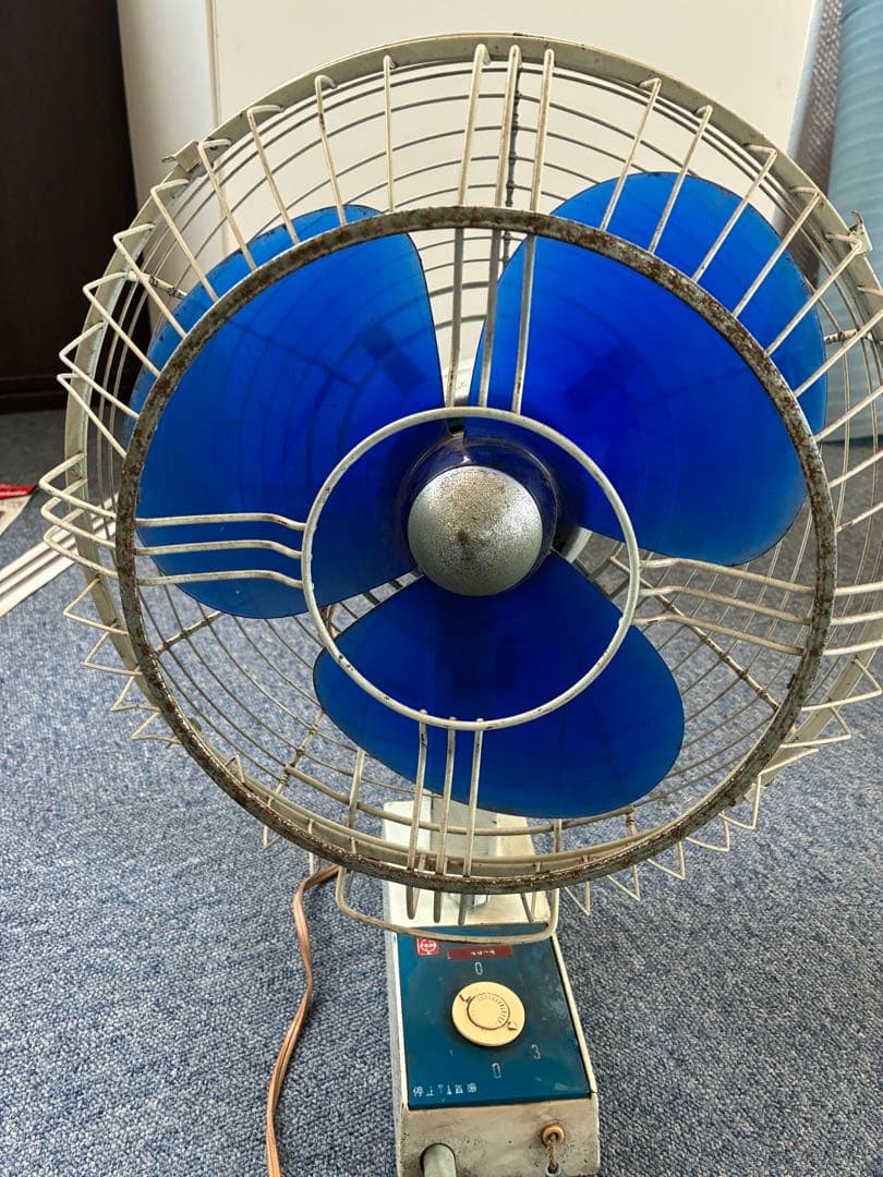 National 扇風機 F-30UL 3枚羽 ブルー 壁掛け 昭和レトロ