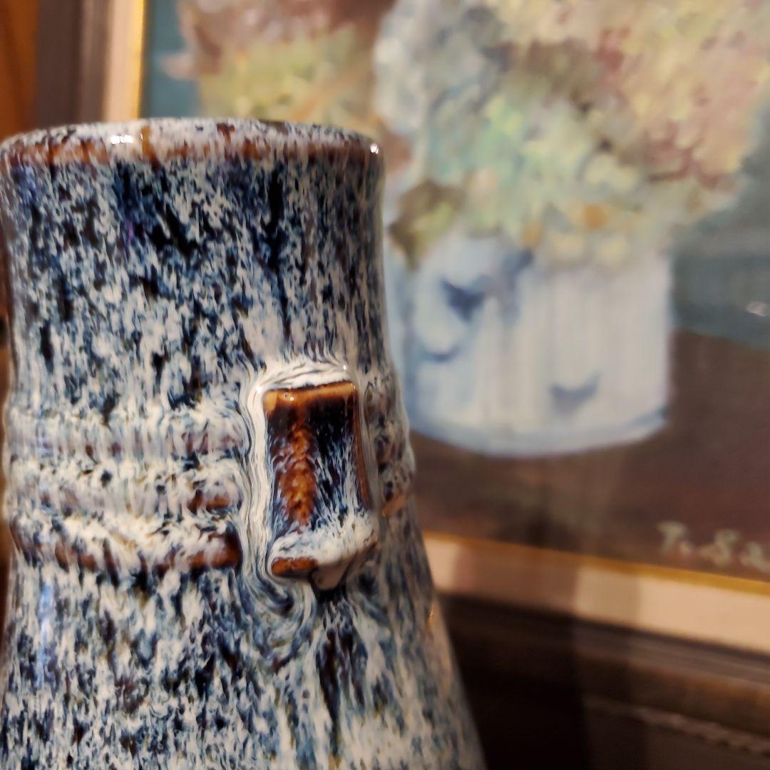 中国美術 窯变釉尊 花瓶 花生 花入 壺 時代物