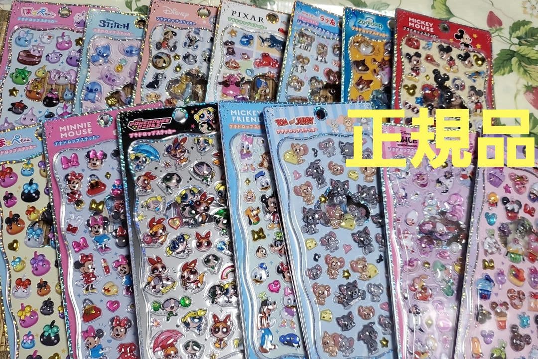 正規品　プチドロップステッカー　14柄セット　ボンボンドロップシール　ディズニー