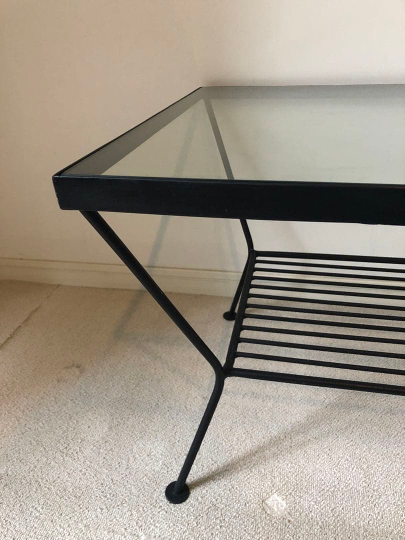 Unico(ウニコ) EDDY(エディ) ガラステーブル ローテーブル　アイアン