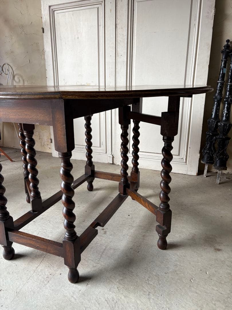 オークバタフライテーブル/ゲートレッグテーブル