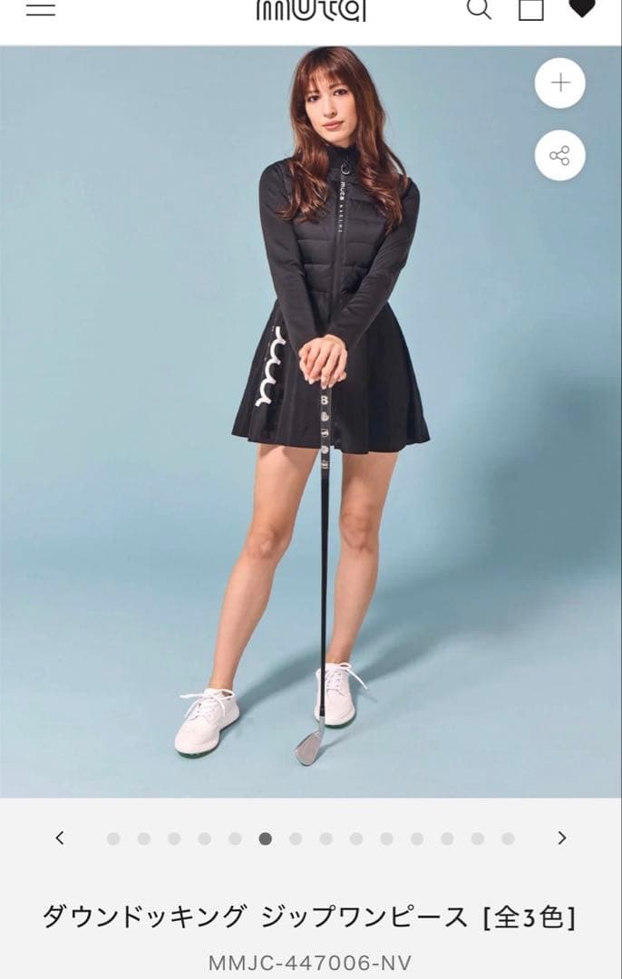 ムータマリン　ダウンドッキング ジップワンピース　Mサイズ　ゴルフ　冬