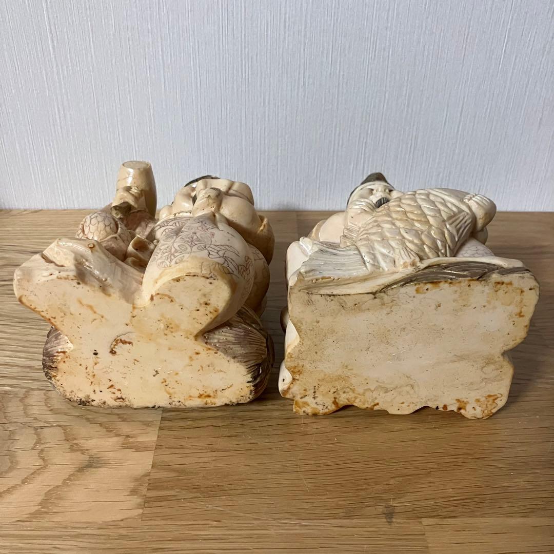 恵比寿様　大黒天様　縁起物　置物　練り物