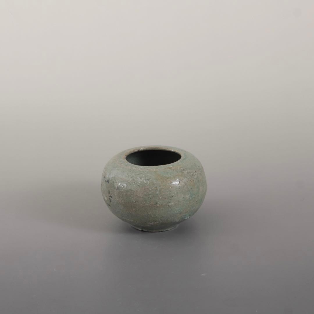 高麗青磁 白黒象嵌 水盂 小壺 書道具 朝鮮美術 古美術 古道具 アンティーク