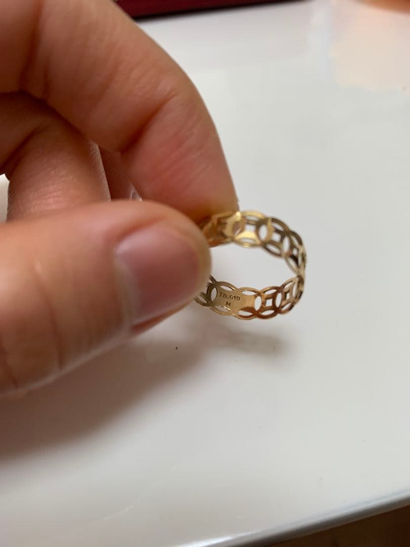 K18？K16？K14？19mm ゴルドリング指輪金