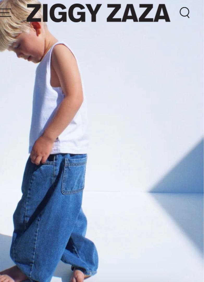 ZIGGY ZAZA suki denim サイズM 3-5Y デニム