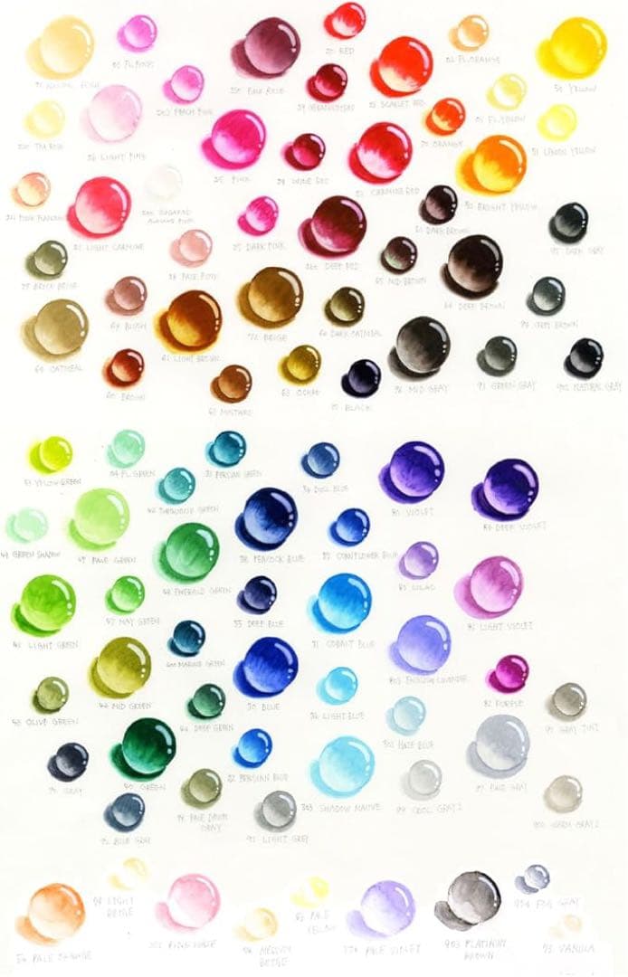 呉竹 カラーペン 筆ペン ZIG クリーンカラー リアルブラッシュ 90色