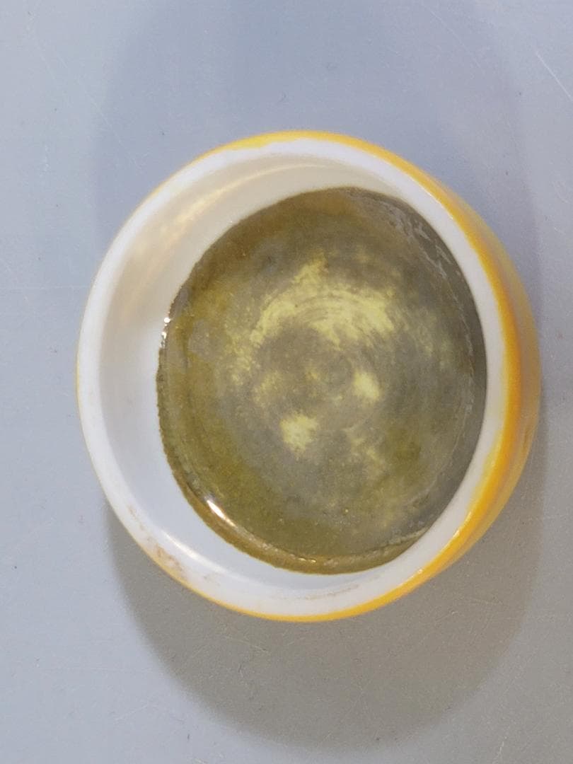 煎茶 黄釉 茶入 玉鳳作 DT325