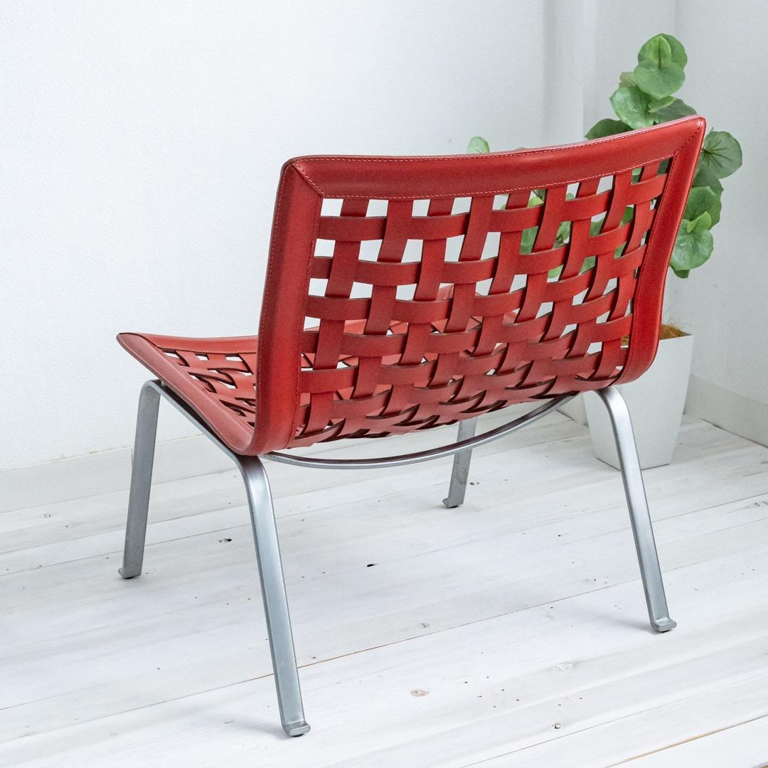 FASEM（ファセム）本革ネットチェアー　レッド