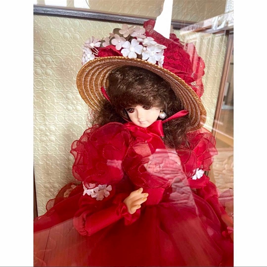 ●【美品】アンティークフランス人形 専用クリアケース付 ドール ドレス パール①