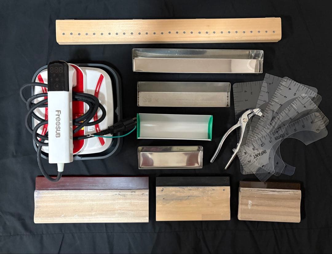 【これ1つで即開始】シルクスクリーン印刷 フルセット 露光機（自作）・プレス機付