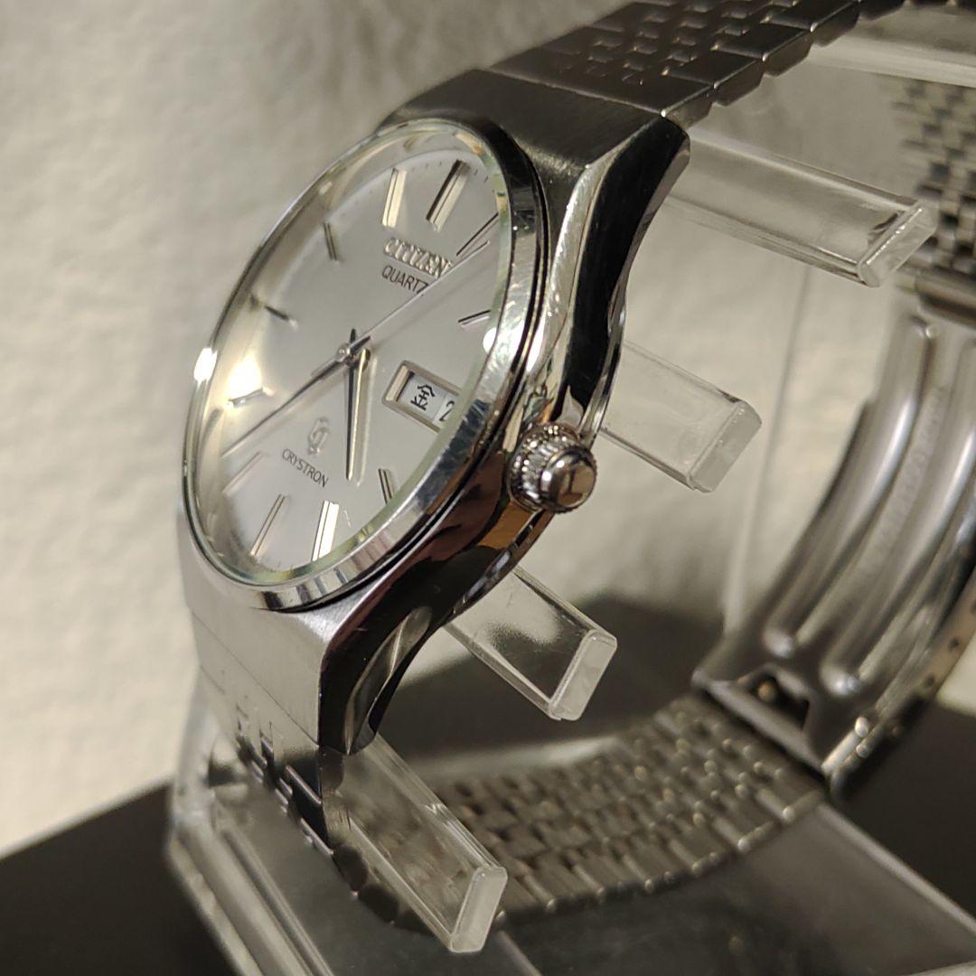 シチズンクリストロンビンテージメンズクオーツアナログ腕時計紳士KTC京都機械工具