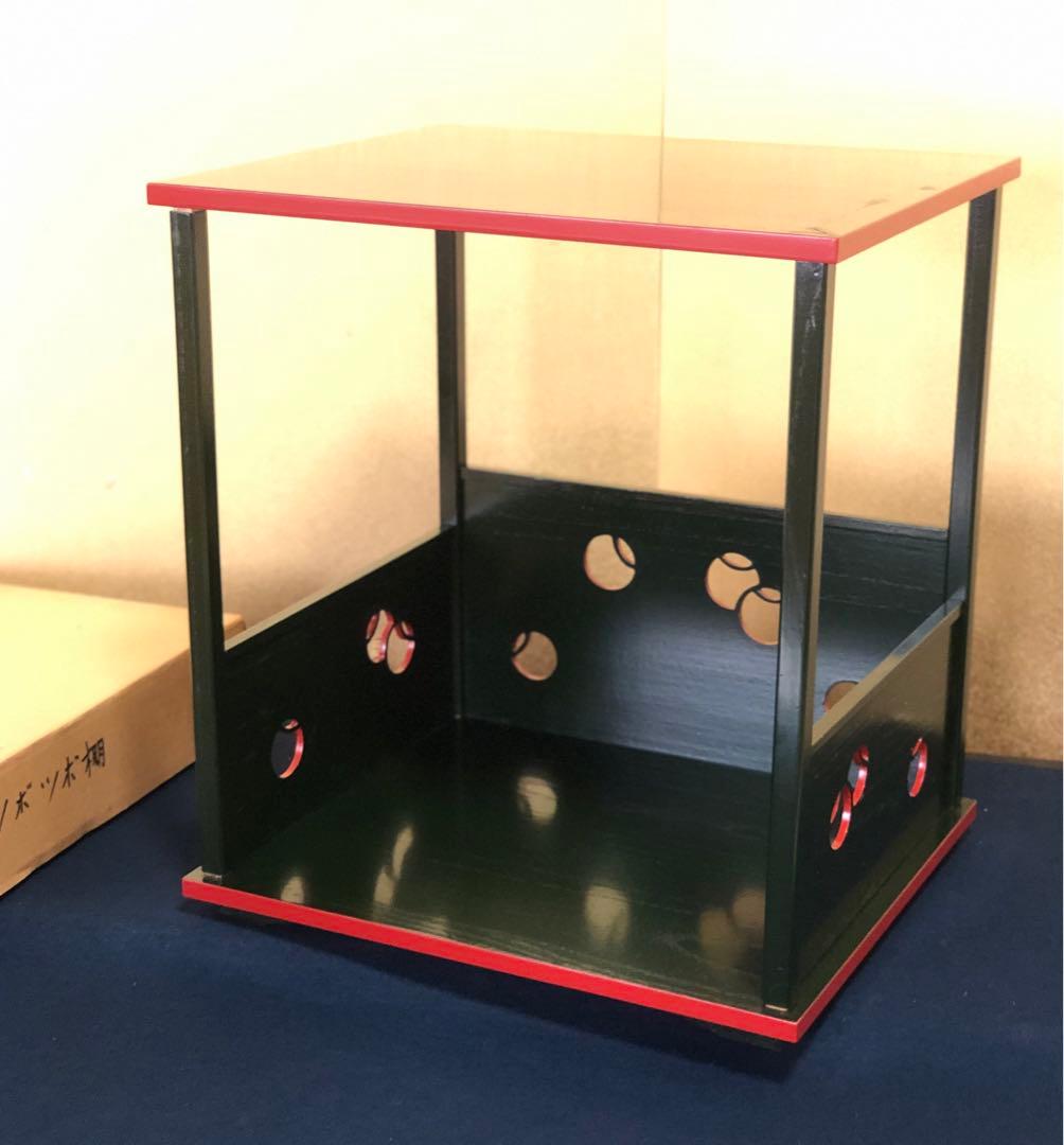 《レ》茶道具 青漆 つぼつぼ棚 組立式 元箱　251111う6