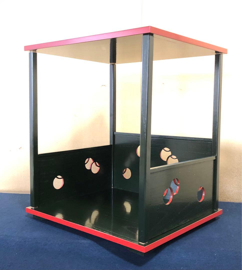 《レ》茶道具 青漆 つぼつぼ棚 組立式 元箱　251111う6